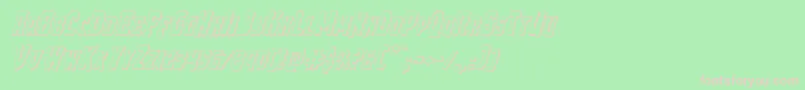 Demonpriest3Dital Font – Pink Fonts on Green Background