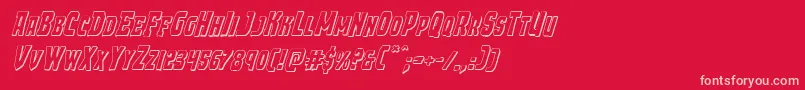 Demonpriest3Dital Font – Pink Fonts on Red Background