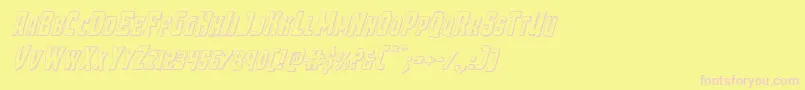 Demonpriest3Dital Font – Pink Fonts on Yellow Background