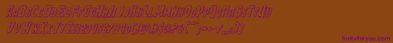 Demonpriest3Dital Font – Purple Fonts on Brown Background