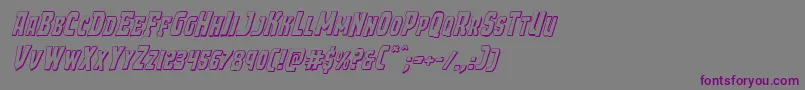 Demonpriest3Dital Font – Purple Fonts on Gray Background