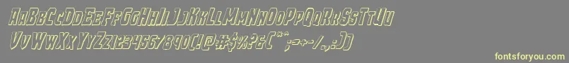 Demonpriest3Dital Font – Yellow Fonts on Gray Background