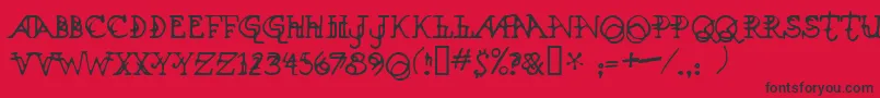 fuente Xenowort – Fuentes Negras Sobre Fondo Rojo