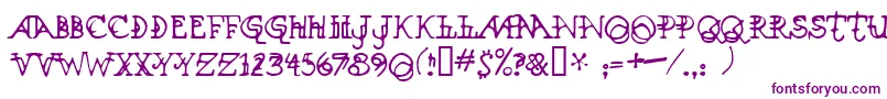Xenowort Font – Purple Fonts on White Background