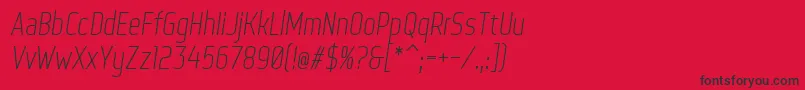 WebServeroffItalic Font – Black Fonts on Red Background