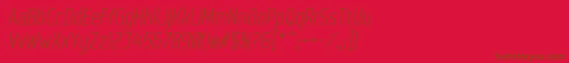 Czcionka WebServeroffItalic – brązowe czcionki na czerwonym tle