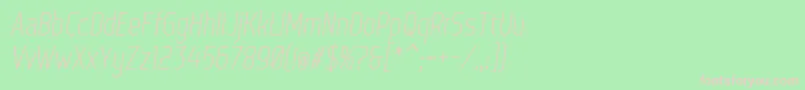 Czcionka WebServeroffItalic – różowe czcionki na zielonym tle