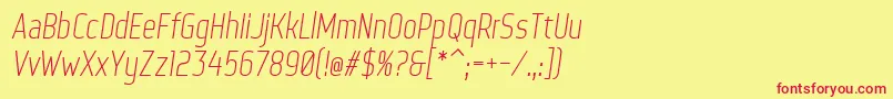 WebServeroffItalic-Schriftart – Rote Schriften auf gelbem Hintergrund