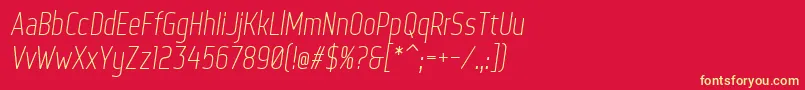 WebServeroffItalic Font – Yellow Fonts on Red Background