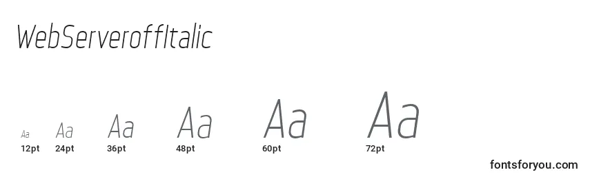 Tamanhos de fonte WebServeroffItalic (108211)