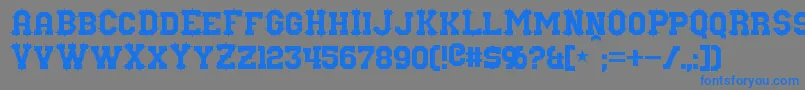 フォントNuffle – 灰色の背景に青い文字