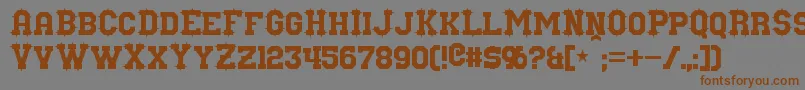 Nuffle Font – Brown Fonts on Gray Background