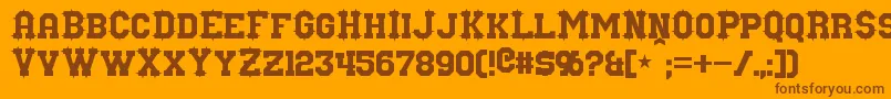 Nuffle Font – Brown Fonts on Orange Background