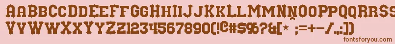 Nuffle Font – Brown Fonts on Pink Background