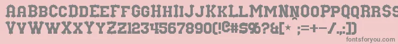 Nuffle Font – Gray Fonts on Pink Background