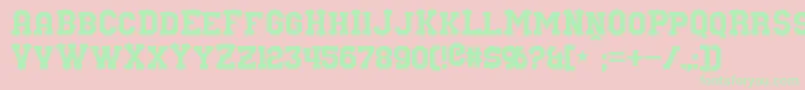 Nuffle Font – Green Fonts on Pink Background