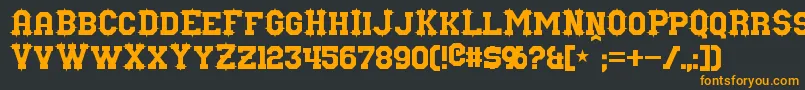 Nuffle Font – Orange Fonts on Black Background