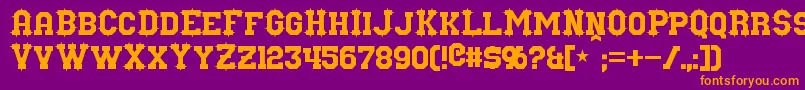 Nuffle Font – Orange Fonts on Purple Background