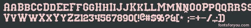 Nuffle Font – Pink Fonts on Black Background