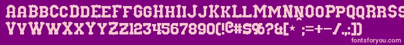 Nuffle Font – Pink Fonts on Purple Background