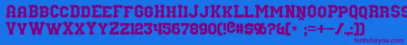 Nuffle Font – Purple Fonts on Blue Background