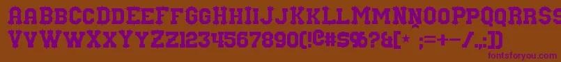 Nuffle Font – Purple Fonts on Brown Background