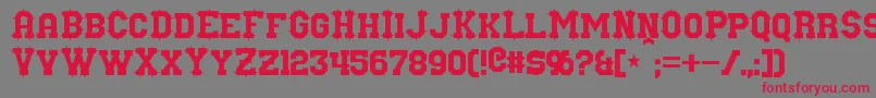 Nuffle-Schriftart – Rote Schriften auf grauem Hintergrund