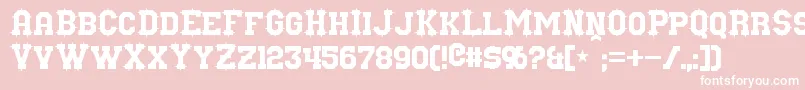 Nuffle Font – White Fonts on Pink Background