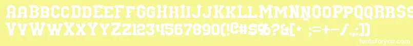 Nuffle Font – White Fonts on Yellow Background