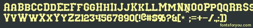 Nuffle Font – Yellow Fonts on Black Background