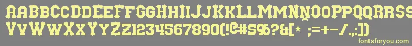 Nuffle Font – Yellow Fonts on Gray Background