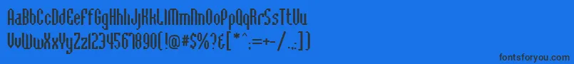 Bacbv Font – Black Fonts on Blue Background