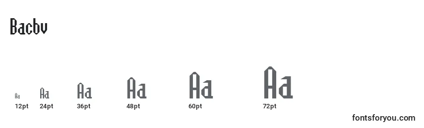 Bacbv Font Sizes
