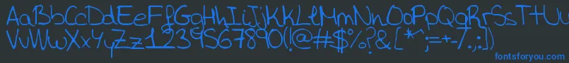 AidaGarmoAida Font – Blue Fonts on Black Background