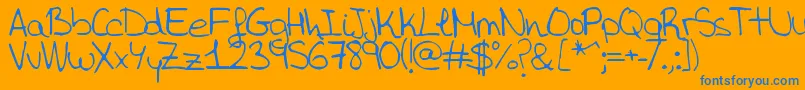 AidaGarmoAida Font – Blue Fonts on Orange Background