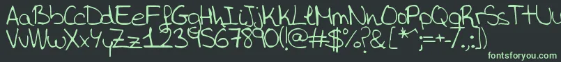 AidaGarmoAida Font – Green Fonts on Black Background