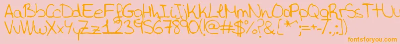 AidaGarmoAida Font – Orange Fonts on Pink Background