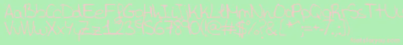 AidaGarmoAida Font – Pink Fonts on Green Background