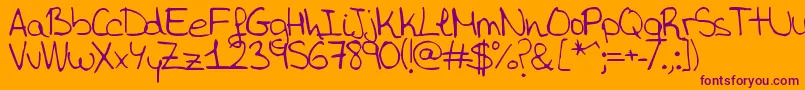 AidaGarmoAida Font – Purple Fonts on Orange Background