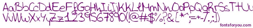 AidaGarmoAida Font – Purple Fonts on White Background