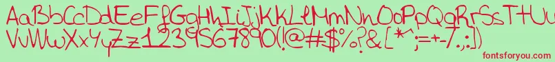 AidaGarmoAida Font – Red Fonts on Green Background