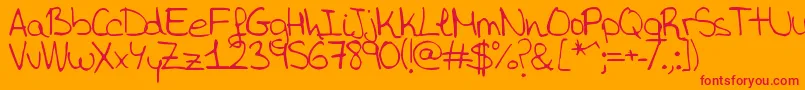 AidaGarmoAida Font – Red Fonts on Orange Background