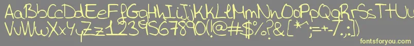 AidaGarmoAida Font – Yellow Fonts on Gray Background