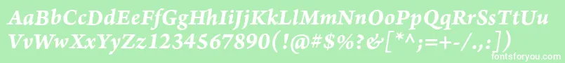 ArnoproBolditalic08pt Font – White Fonts on Green Background