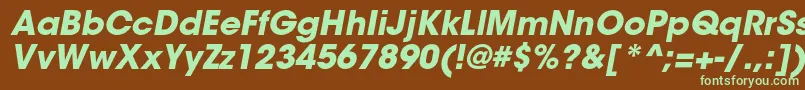 ItcavantgardestdBoldobl-fontti – vihreät fontit ruskealla taustalla