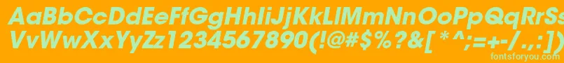 ItcavantgardestdBoldobl Font – Green Fonts on Orange Background