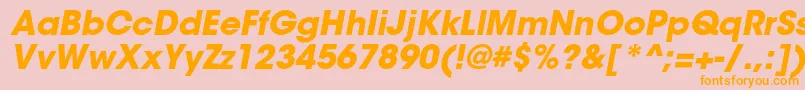 ItcavantgardestdBoldobl Font – Orange Fonts on Pink Background