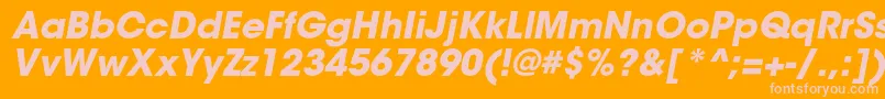 ItcavantgardestdBoldobl Font – Pink Fonts on Orange Background