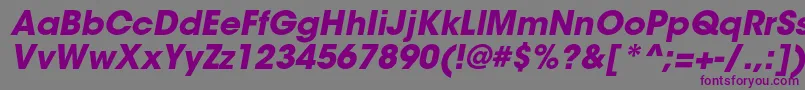 Шрифт ItcavantgardestdBoldobl – фиолетовые шрифты на сером фоне