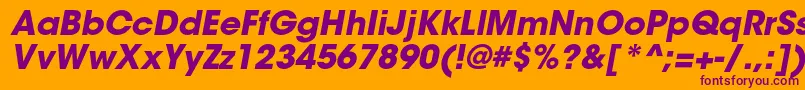 ItcavantgardestdBoldobl Font – Purple Fonts on Orange Background
